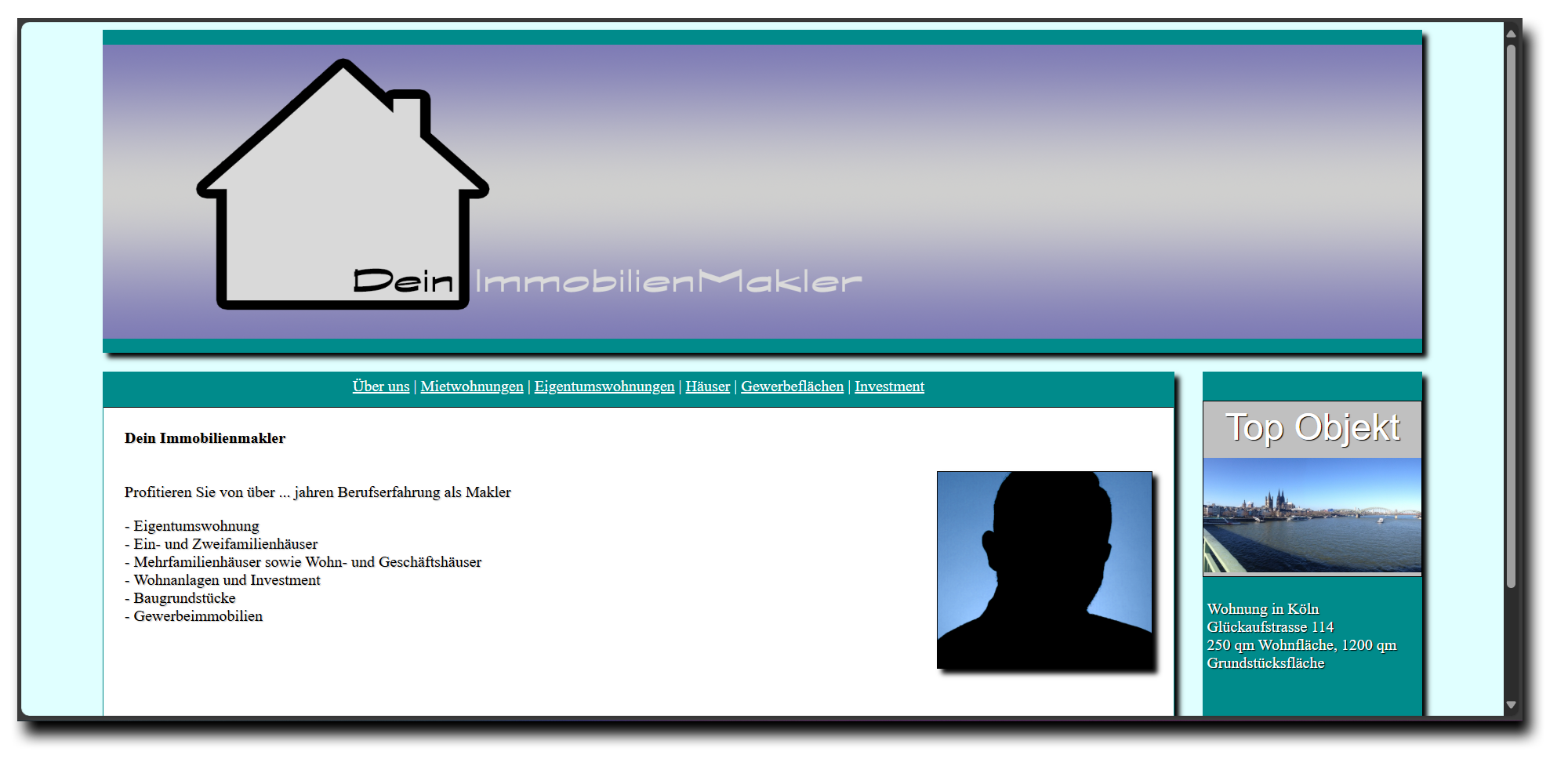 Webseiten Beispiel Immobienmakler